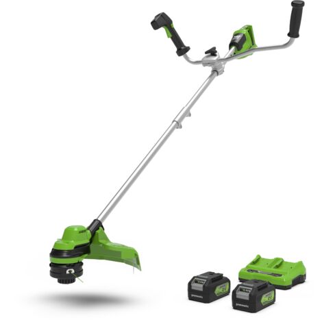 Coupe-bordures & débroussailleuse à batterie 2en1 Greenworks GD24X2BCB(Li-Ion 2x 24V ...