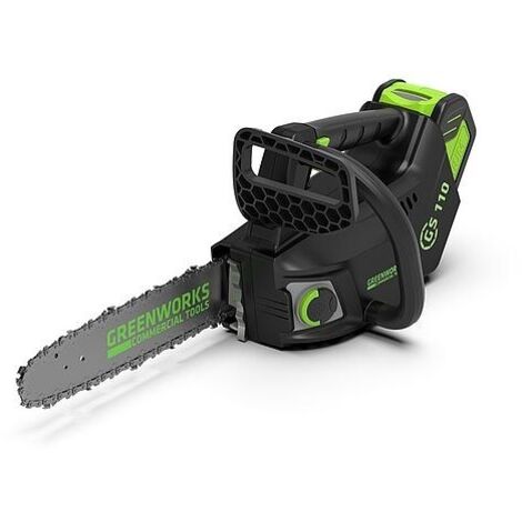 Greenworks – Tronçonneuse à batterie 40V 25 cm – Rail de guidage – Pour bois dur – Moteur Brushless – Coupe nette sans éclat (1/4)