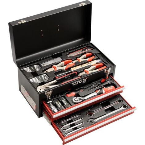 Yato – Coffret multi-outils 80 pièces YT38951 – Métal galvanisé 0,6 mm – Douilles en acier CrV 50BV30 – Cliquet 72 dents pour usage intensif (1/5)