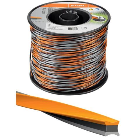 Fil de coupe pour débroussailleuse 2.0 mm – Longueur 91 m – Coupe nette pour terrains accidentés – Compatible avec Stihl CF3 Pro