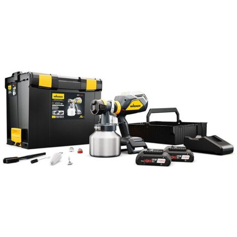 Wagner – Pistolet à peinture sans fil 18V – Moteur brushless 370W – Pression 0.2 bars – Réservoir 1000ml – Accessoire FineSpray inclus (1/5)