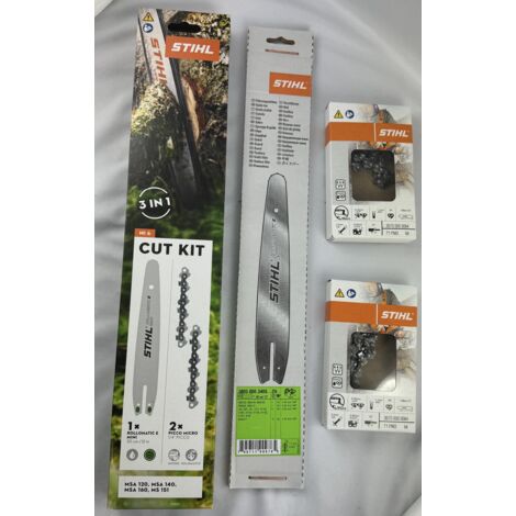 Stihl – Set d'accessoires pour tronçonneuse – Guide 30 cm – Chaîne 1/4' Oilomatic PM3 – Remplacement rapide et efficace – 30050009904