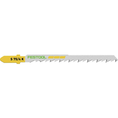 Festool – Lames de scie sauteuse pour bois – Longueur 75 mm – Espacement des dents 4 mm – Lot de 20 – Acier HCS pour coupes précises