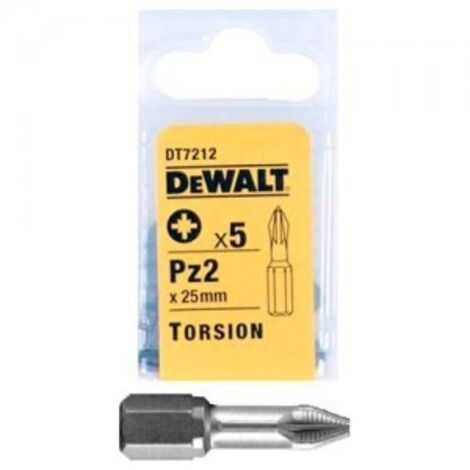 Peu de tournevis DeWalt DT7212 PZ2 5 unités