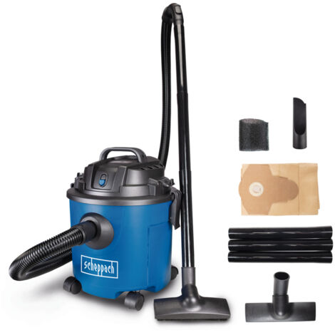 Scheppach Aspirateur eau et poussière NTS16 – Aspirateur d’atelier – 1200 W – Capacité 16 L – Pression 20 kPa – Accessoires inclus – Tuyau d'aspiration 1,8 m – Sac aspirateur et filtre inclus