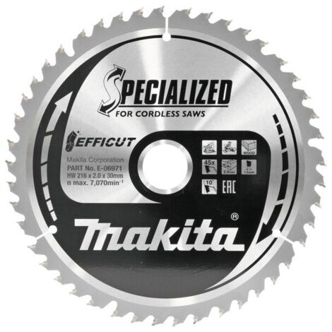 Lame de scie Makita Efficut 216x1 5x30 mm Z60 10°