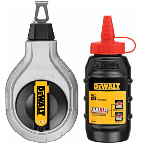 Dewalt DWHT47408-0 Jeu de cordeau à frapper 30m avec craie rouge