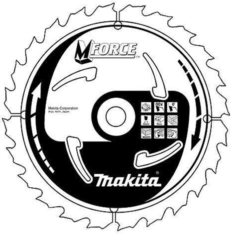 Lame de scie Makita MFORCE 165x2x20 0 mm Z16 15°