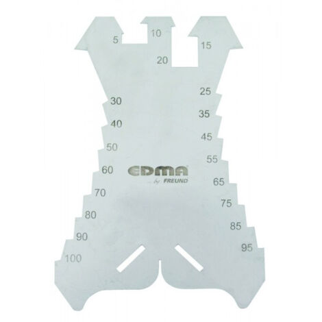 Edma – Tracette à zinc inox 140mm – Mesure 5 à 100mm par incréments de 5mm – Outil pour gravure et traçage – Pour professionnels et bricoleurs avertis (1/5)
