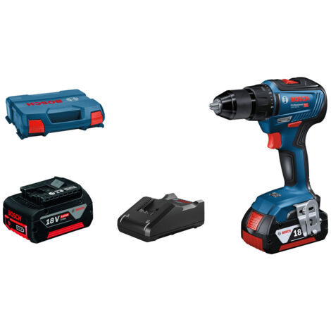 Bosch – Perceuse-visseuse sans fil 18V 6019H520A – 2 batteries 5.0Ah – Moteur Brushless – Couple 55Nm pour vissage précis – Coffret inclus - 18V-55