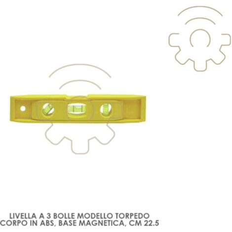 Base magnA tique Torpedo 3 niveau A  bulle 22,5 cm Construction en ABS antichoc