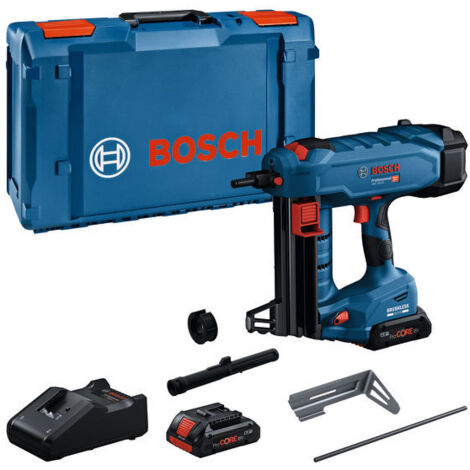 Bosch – Cloueur sans-fil GNB 18V-40 avec 2 batteries ProCORE18V 4.0Ah – Moteur Brushless pour béton et acier – 6019L7005