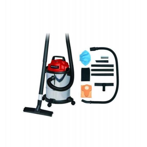 Einhell – Aspirateur eau et poussière 1250W – Réservoir inox 15L – Fonction soufflage – Tuyau 150cm – 2342390