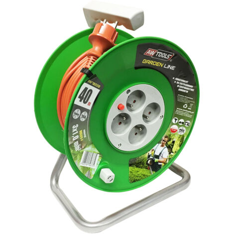 Awtools przedłużacz bębnowy garden line 30m 3x1mm 10a / 2300w (1/3)