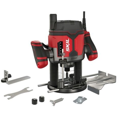 Défonceuse 1400 W – Vitesse 11000-28000 r.p.m. – Course max. 55 mm – Pour bois dur et teck – Démarrage progressif et régulation électronique – Skil - VA1E1860AA (1/7)
