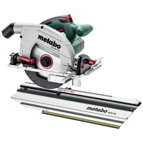 Metabo – Scie circulaire à main 691196000 – Lame métal duro 24 dents – Profondeur de coupe 66mm – Rail de couvercle KFS 44 inclus - KS 66 FS (1/3)