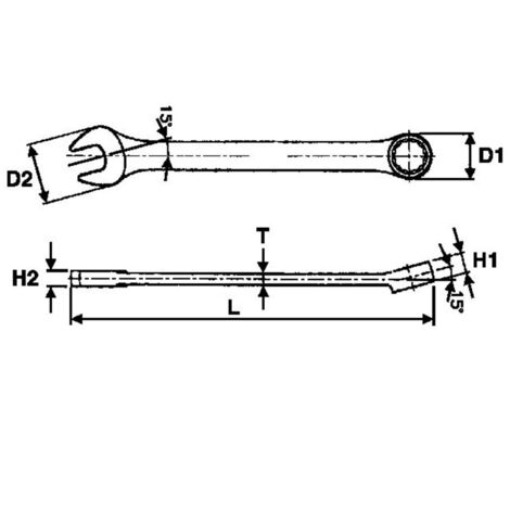 Clé mixte Teng Tools 600555