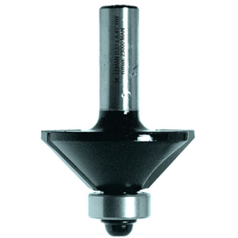 Mèche affleureuse à chanfreiner 45° HM - Diam 45 mm - L.U. 20 mm - Q. 8 mm - LEMAN - 4688.745.00 (1/4)