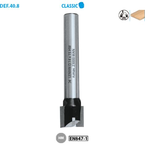 Fraise à rainer carbure 408 D16 mm longueur utile 12mm - LEMAN (1/2)