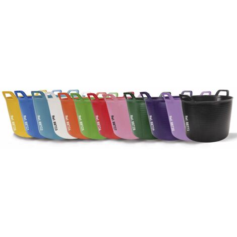 Seau en plastique 40L – Polyéthylène haute densité – Pour malaxage adhésifs et mortiers – Poignées renforcées – 1,3 kg