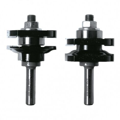 Leman – Jeu de 2 mèches d'assemblage – Fraises pour défonceuse – Ø 41mm, queue 8mm, longueur utile 25mm – Précision pour bois dur (1/2)