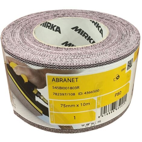 Abranet rouleaux abrasifs 75 mm x 10 m  Grain: 150