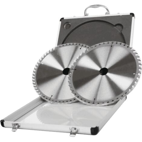 Scheppach Lot de 2 lames pour scie circulaire - Diamètre 254 mm - Largeur de la dent 2,8 mm - Largeur du tronc 1,6 mm - 48 dents - 60 dents - 6000 tr/min - Compatible avec HM254 et HM254SPX