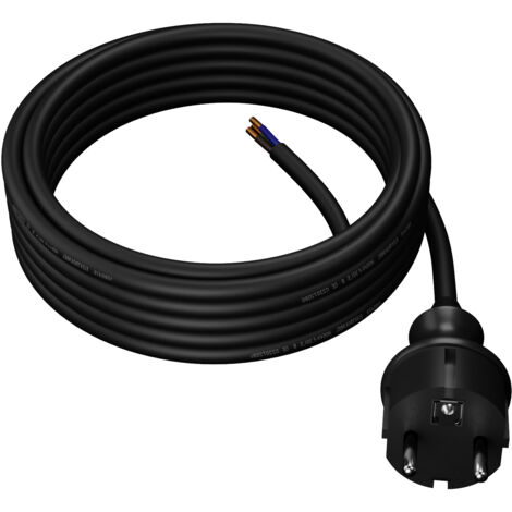 Awtools przewód z wtyczką 5m 3x1,5 czarny h05vv-f (1/4)