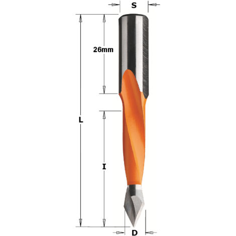 314.127.11 MECHE TOURILLON HM DR D=12.7X70 S=10X26 (1/2)