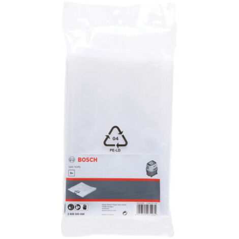 Sac d'élimination Bosch, 5 l, plastique (5 pcs) pour GAS 15 PS. Pour aspirateurs - 2608000698 (1/3)