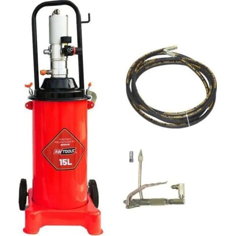 Pistolet à graisse pneumatique AWTOOLS, bidon de 15 litres (1/3)