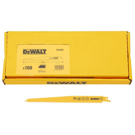 Lame de scie alternative DEWALT BIM bois 228mm 100 pièces (1/3)