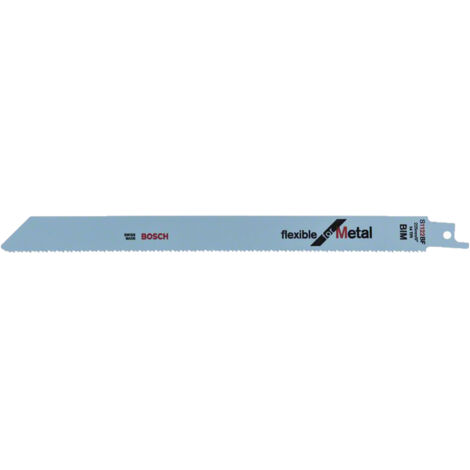 Bosch – Lame de scie sabre 225mm – Bimétallique pour métal – Pas de denture 1,8mm – Lot de 100 unités