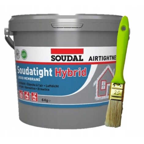 SOUDAL SOUDATIGHT MEMBRANE LIQUIDE HYBRIDE GRIS 6 kg + BROSSE OFFERTE