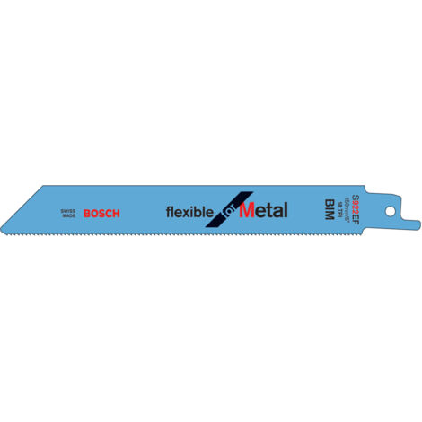 Bosch – Lame de scie sabre 150mm – Bimétal pour métal – Pas de denture 1,4mm – Paquet de 100 pièces – Longue durée de vie