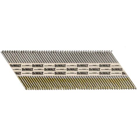Clous lisses 3,1 x 90 mm – 2200 pièces – Pour fixation de chevrons et charpentes – Compatible cloueuses Dewalt - DNPT3190Z