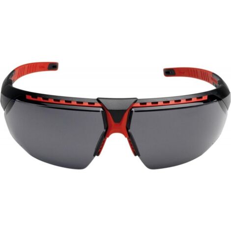 Lunettes de sécurité AVATAR gris monture noir/rouge (1/4)
