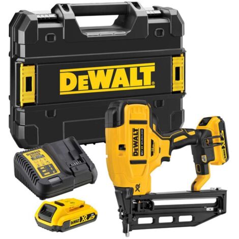 Dewalt DCN662D2-QW Finisseuse sans balais 16GA XR 18V 2 x 2.0Ah Batterie, Chargeur avec coffret