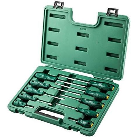 SATA ST09304ESJ Set de Tournevis combinés de Acétate (PHILLIPS et RANURADO), 10 Pièces (1/2)