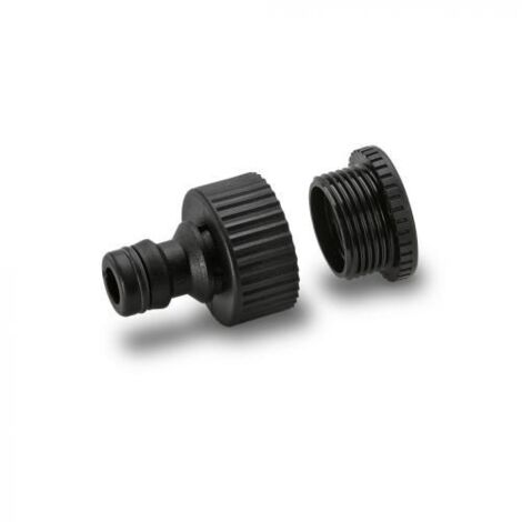 Kärcher – Raccord de robinet G1 avec réducteur G3/4 – Raccord enfichable 25 mm (1") et 24,2 mm (3/4") – Compatible avec tous les systèmes d'irrigation