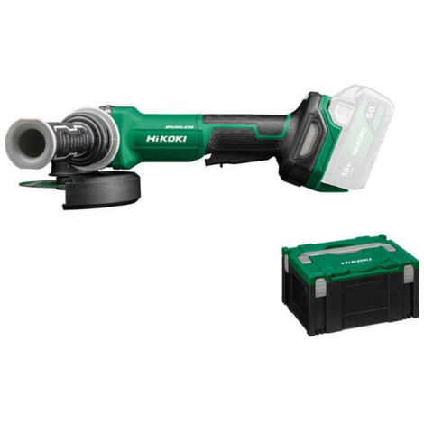 Hikoki – Meuleuse d'angle sans fil 18V – Moteur Brushless – Disque Ø 125 mm – Vitesse 3200 tr/min – Pour béton armé et métal – Coffret Hit Case (1/3)