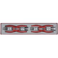 Set Pince circlips TTX-4 tray capacité 40- 100mm 4 pièces Teng Tools TTX474-9