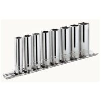 Facom – Coffret cliquet et douilles 1/4'' – 8 unités – Acier chrome vanadium – Pour travaux mécaniques précis