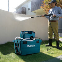 Makita – Nettoyeur haute pression thermique 2x18 V – Débit max 420 L/h – Moteur Brushless – Pour chantiers humides et terrains accidentés