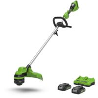 Coupe-gazon Greenworks GD24X2LTK2x 2x24 V 2x2 0 Ah accu.