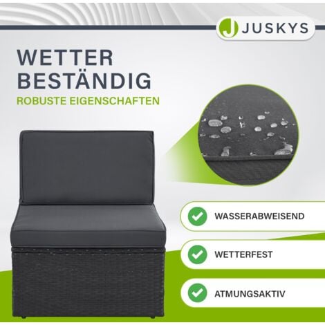 Juskys Polyrattan Gartenmöbel Set Salou Outdoor Lounge wetterfest 6