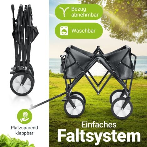 Juskys Bollerwagen 100 kg Tragkraft - Transportwagen faltbar