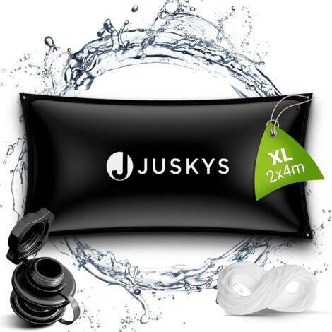 Juskys Aufblasbare Poolabdeckung - Pool Abdeckung, Luftkissen, Winter Poolkissen, Abdeckplane zum Aufblasen, Überwinterung, Whirlpool - Eckig 2 x 4 m