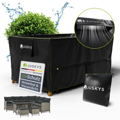Juskys Gartenmöbel Abdeckplane CoverSafe Pro 150x90x75 cm - winterfest & wasserdicht - Schutzhülle für Gartentisch, UV-Schutz, Abdeckhaube Gartentisch