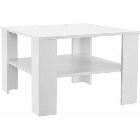 Couchtisch WL5.917 Weiß 60x40x60 cm Holz Wohnzimmertisch Tisch